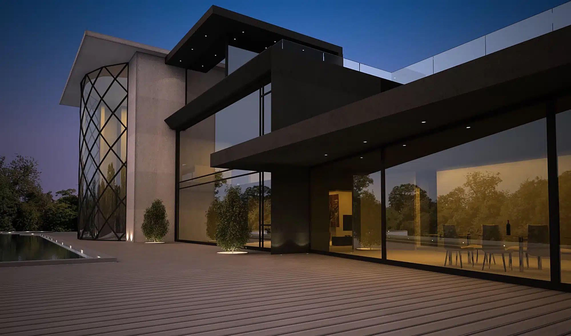 Luxury villa 3D rendering by JA Architecture with Mediterranean influence